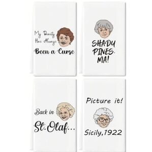 Golden Girls 4 Pack of Kitchen Towels